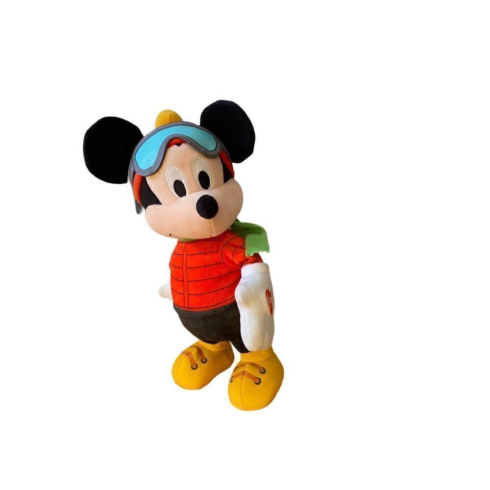 Disney just play Mickey Mouse skiing, Winter, musical, dancing, plush ￼